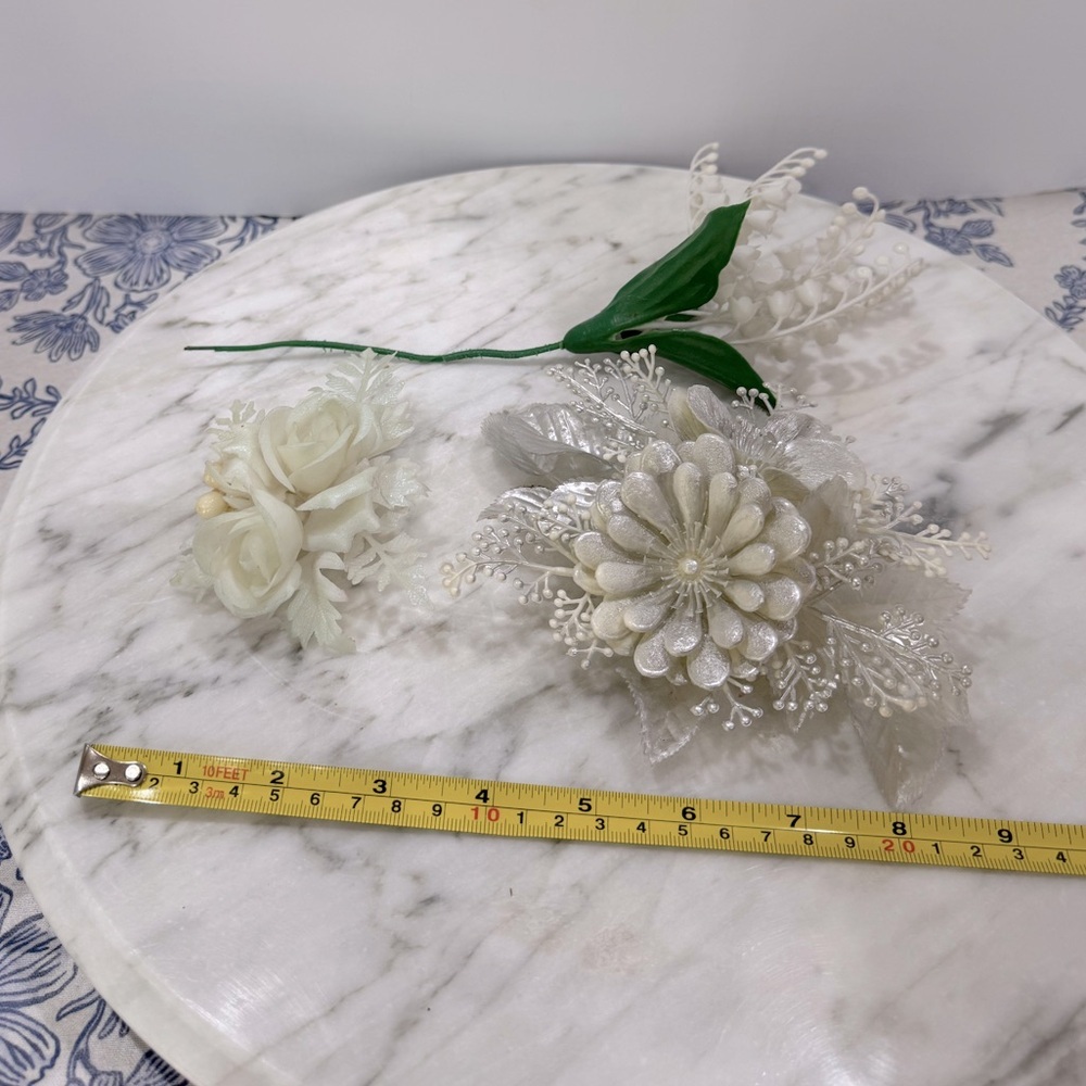 Vintage wedding faux floral mid century modern - Picture 9 of 9